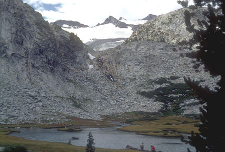 Mt. Lyell over Upperr Lyell Base Camp - Yosemite National Park 24 Aug 1966