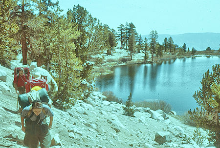 On the trail to Kearsarge Pass - John Muir Wilderness 1960