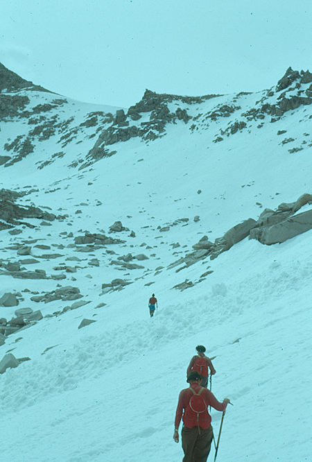 Approaching the saddle on way to University Peak - Kings Canyon National Park 1960