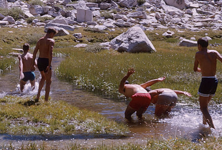 Explorer Post 360 enjoying Whitney Creek - 20 Aug 1965