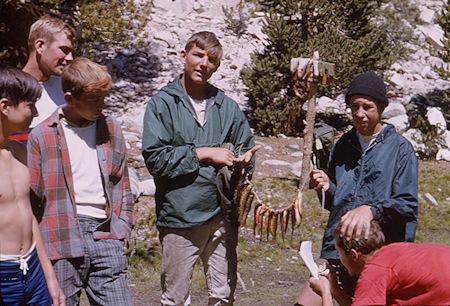 Explorer Post 360 fish catch from Whitney Creek - 20 Aug 1965