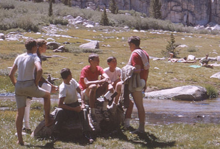 Explorer Post 360 enjoying campsite at Whitney Creek - 20 Aug 1965