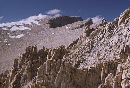 Mount Whitney summit from Mount Whitney Trail - 20 Aug 1965