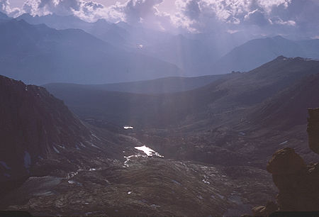 View west from Mount Whitney Trail - 20 Aug 1965