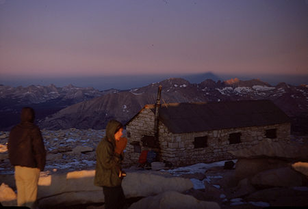 Sunrise on Mount Whitney - Explorer Post 360 - Smithsonian Hut - 21 Aug 1965