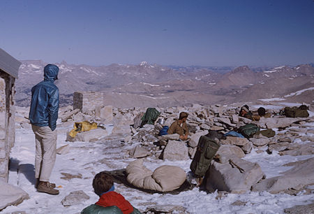 Morning after sleeping on top of Mount Whitney - Explorer Post 360 - 21 Aug 1965
