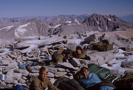 Morning after sleeping on top of Mount Whitney - Explorer Post 360 - 21 Aug 1965