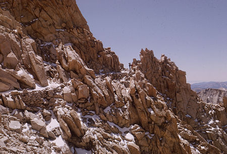 Trail down east side of Mount Whitney from Trail Crest - 21 Aug 1965