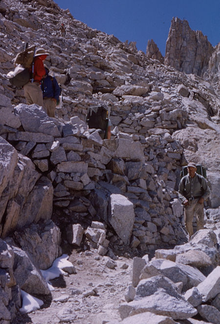 Switchbacks on trail down east side of Mount Whitney - 21 Aug 1965
