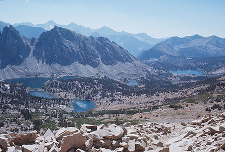 Kearsarge Lakes, Bullfrog Lake from Kearsarge Pass - Kearsarge Pass 21 Aug 1971
