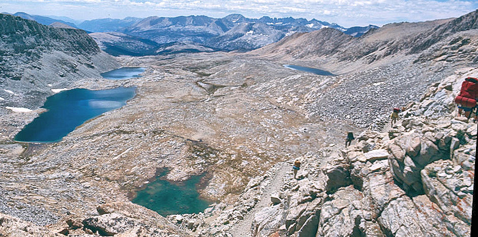 Descending south from Forester Pass - Sequoia National Park 23 Aug 1971