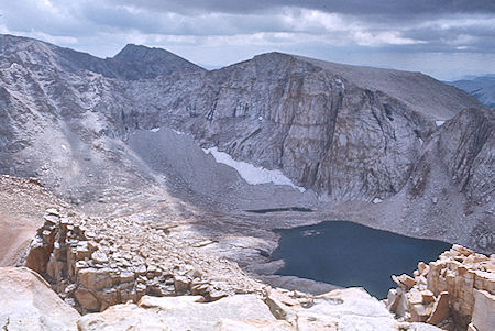 Upper Crabtree Lake from Mt. Hitchcock - Sequoia National Park 26 Aug 1971
