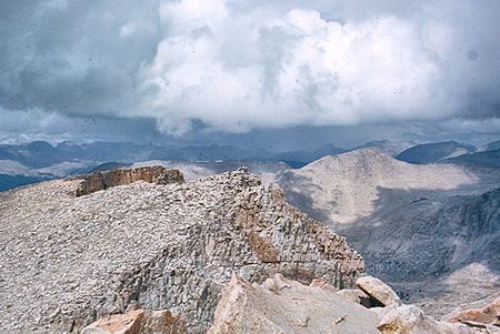 Mt. Hitchcock ridge, Mt. Young from Mt. Hitchcock - Sequoia National Park 26 Aug 1971