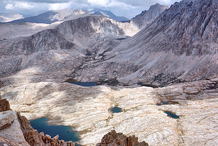 Hitchcock Lakes, Mt. Hale from Mt. Hitchcock - Sequoia National Park 26 Aug 1971