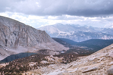 Lower Crabtree Lake, Crabtree Meadow from Mt. Hitchcock - Sequoia National Park 26 Aug 1971