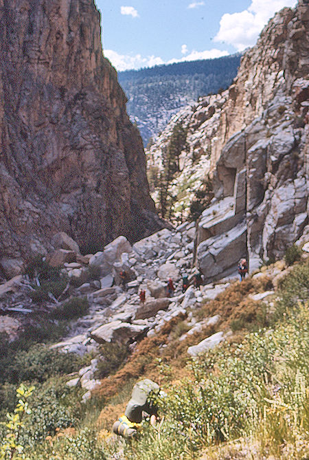 Descending Rock Creek - Sequoia National Park 29 Aug 1971