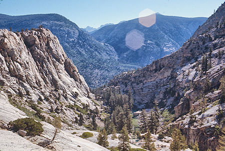Looking back down Kern-Kaweah 'pass' - Sequoia National Park 01 Sep 1971