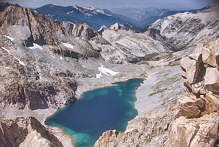 Castle Rocks, Lion Lake from top of Triple Divide Peak - Sequoia National Park 02 Sep 1971