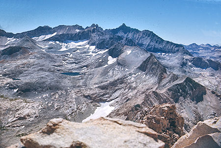 Kaweah Peaks Ridge from top of Tripple Divide Peak - Sequoia National Park 02 Sep 1971