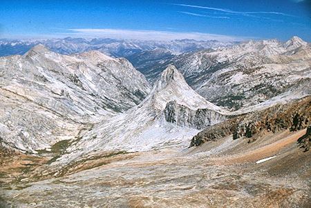 Roaring River, Whale Peak from top of Triple Divide Peak - Sequoia National Park 02 Sep 1971
