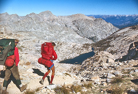 Descending Colby Pass toward Colby Lake - Kings Canyon National Park 03 Sep 1971