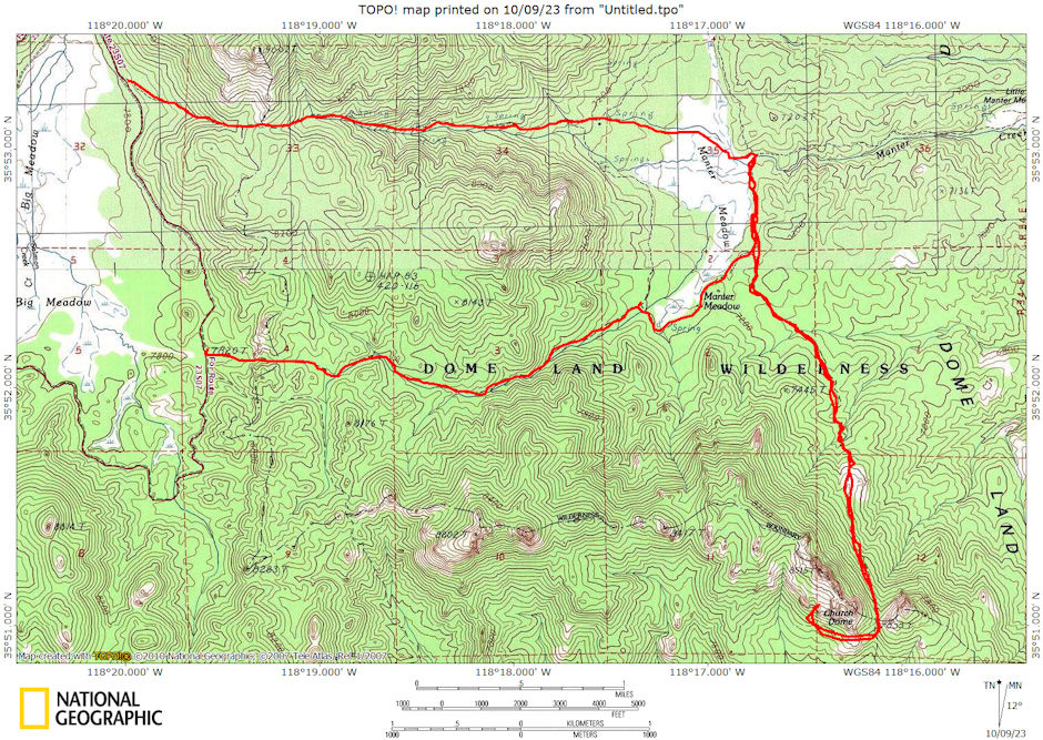 Domeland Wilderness Route 1971