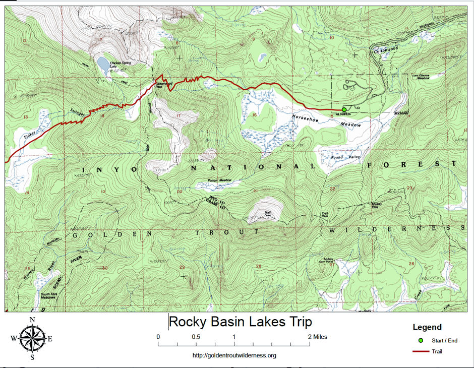Rocky Basin Lakes backpack first half 1972