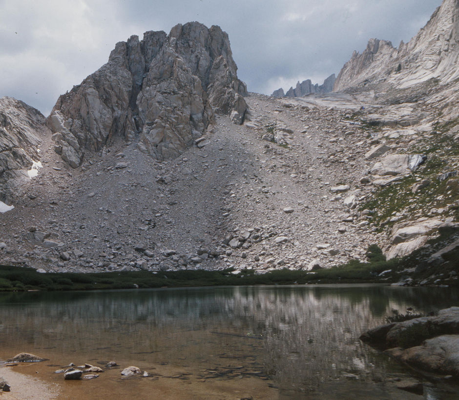 Thor Peak over Mirror Lake on Mount Whitney Trail - 24 Jul 1975