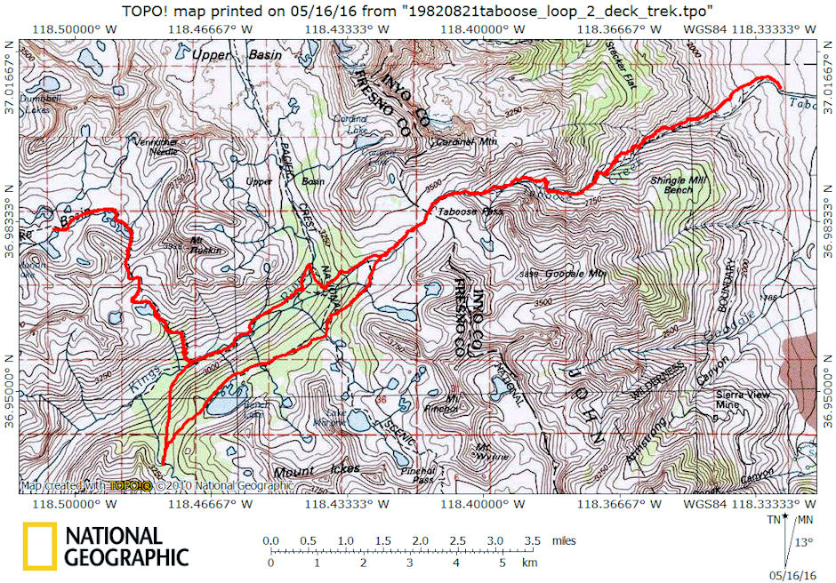 Cartridge Pass Route Map
