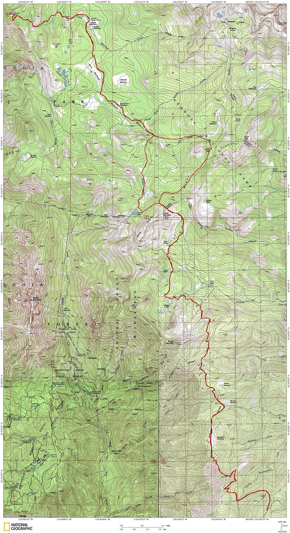 Hockett Plateau Loop Deck Trek Route Map