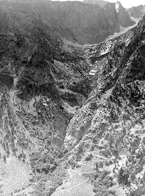 A wagon road was built to replace the rugged pack trail to the mine - 1918