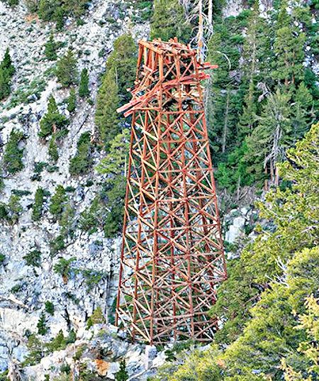 Tram tower - as high as 80 feet or more