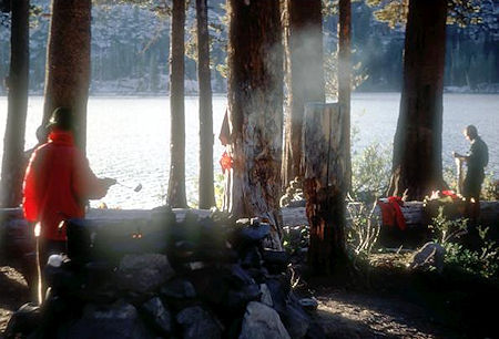 Camp at Huckleberry Lake - Emigrant Wilderness - Aug 1966