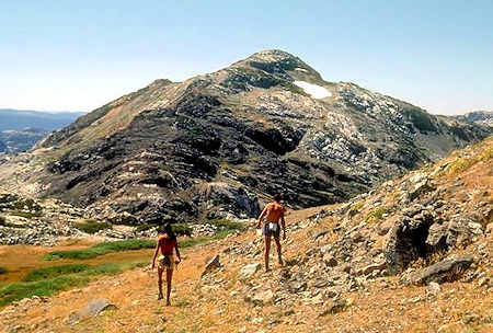 Kevin Twohey and Bob Johnson on the way to Bigelow Peak - Emigrant Wilderness - Aug 1966