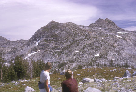 Bob Johnson and Noel Parr viewing Forsyth Peak from Bond Pass - 25 Aug 1965