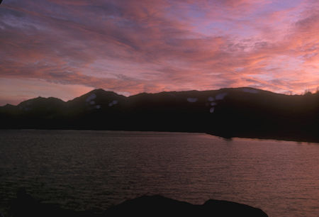 Sunset at Dorothy Lake - 25 Aug 1965