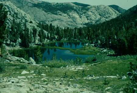 Lakes on way over Island Pass - Ansel Adams Wilderness - Aug 1958