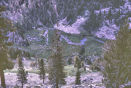 Looking down on Tully Hole - John Muir Wilderness 21 Aug 1967