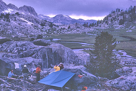 Camp at Red and White Lake - John Muir Wilderness 21 Aug 1967