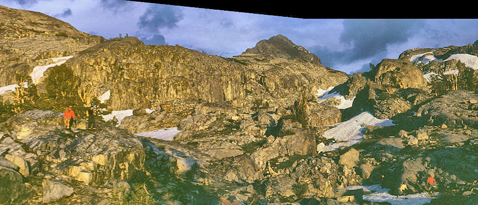 Alpine Glow in Red and While Lake area - John Muir Wilderness 21 Aug 1967
