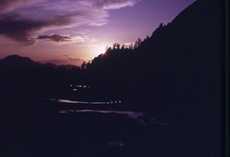 Sunset  in Red and While Lake area - John Muir Wilderness 21 Aug 1967
