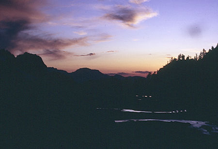 Sunset in Red and While Lake area - John Muir Wilderness 21 Aug 1967