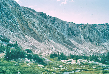 View along trail up Silver Pass - John Muir Wilderness Aug 1959