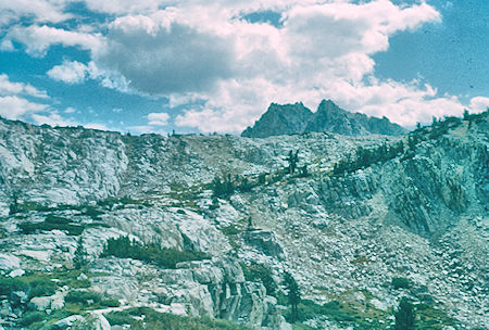 Goodale Mountain from trail up Silver Pass - John Muir Wilderness Aug 1959