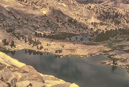 Chief Lake and Papoose Lake from Silver Pass - John Muir Wilderness 23 Aug 1967