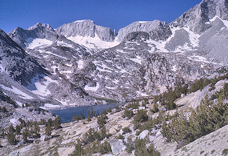 Ruby Lake, Mt. Dade, Mt. Abott from Mono Pass trail - John Muir Wilderness 12 Aug 1962