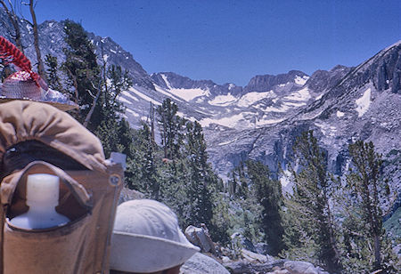 Looking into headwaters of 4th Recess  - John Muir Wilderness 12 Aug 1962
