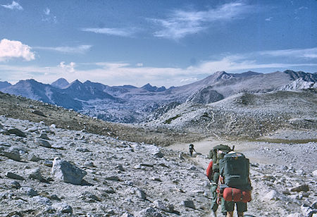 Pioneer Basin from Mono Pass trail - John Muir Wilderness 17 Aug 1968