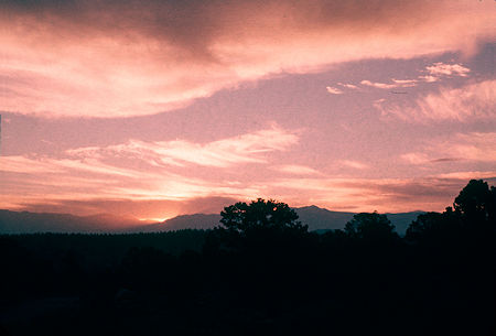 Sunrise from Rock Creek campground on 7-21-1962 Sierra Club trip