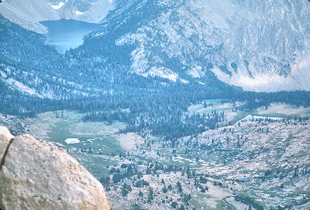Fourth Recess Lake and Lower Pioneer Basin Valley from Mt. Stanford